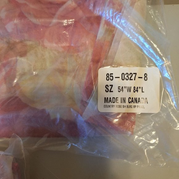 VTG BRYLANE HOME DISCONTINUED COUNTRY ROSE SHEER PANELS AND SCARF VALANCE NEW - Picture 4 of 10